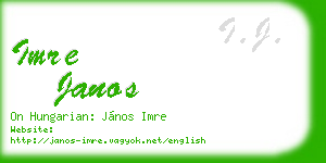 imre janos business card